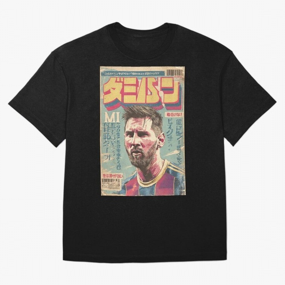 Messi the Goat Japanese Vintage Poster Classic T-Shirt Celebrate Golden Goal Energy in FIFA World Cup 2026 Spirit, Celebrating Brazil, Neymar, Haaland and Cristiano Ronaldo, Supporter Pride, Iconic Celebrations, Legendary Names and Global Match Day