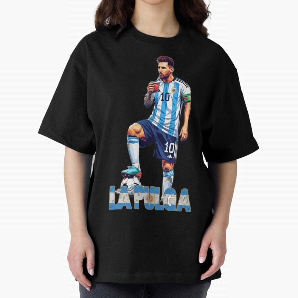 Messi Pop Art Portrait Classic T-Shirt Elevate FIFA World Cup 2026 Group Stage Celebrating Cristiano Ronaldo, Argentina and Brazil Energy, Supporter Pride, Iconic Celebrations, Legendary Names and Global Match Day Energy; Great for Watch Parties,