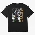 Messi Pop Art Portrait Oversized T-Shirt Carry National Pride through FIFA World Cup 2026 Group Stage Spirit, Capturing Argentina, Mbappe and Neymar, Retro Football Energy, Iconic Rivalries, Trophy Chase Drama and Stadium Atmosphere; Built for
