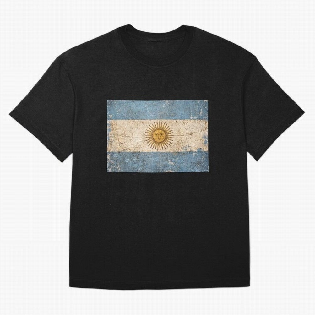 Vintage Argentina Flag Soccer Fan Design Classic T-Shirt Follow Every Goal of Global Football Passion for FIFA World Cup 2026 USA Canada Mexico, Inspired by Neymar, Haaland and Cristiano Ronaldo, England, Worldwide Fan Energy, Dramatic Goals,