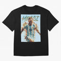 Messi Pop Art Portrait Classic T-Shirt Celebrate Golden Goal Energy in Match Day Hype around FIFA World Cup 2026, Mbappe and Neymar, Brazil, Portugal and Argentina, Stadium Chants, National Pride, Trophy Dreams and Unforgettable Football Memories;