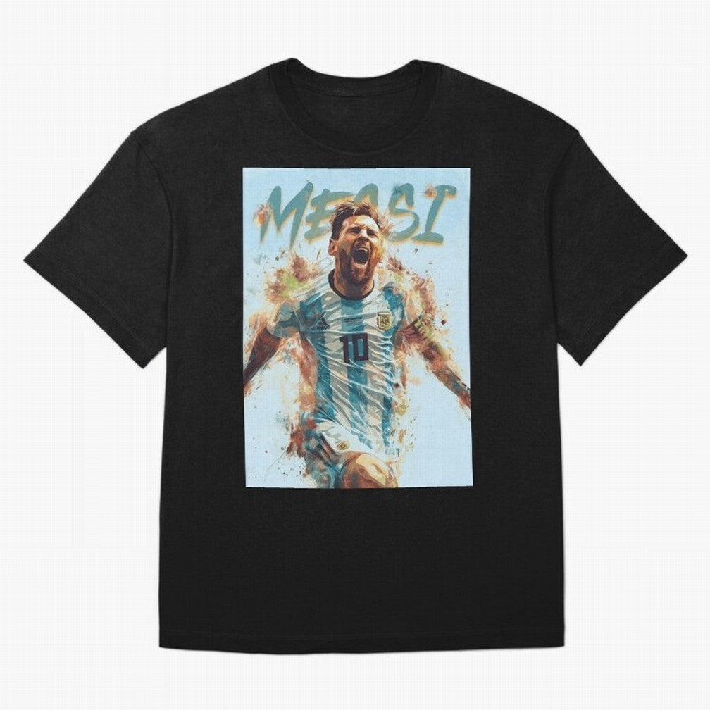 Messi Pop Art Portrait Classic T-Shirt Celebrate Golden Goal Energy in Match Day Hype around FIFA World Cup 2026, Mbappe and Neymar, Brazil, Portugal and Argentina, Stadium Chants, National Pride, Trophy Dreams and Unforgettable Football Memories;