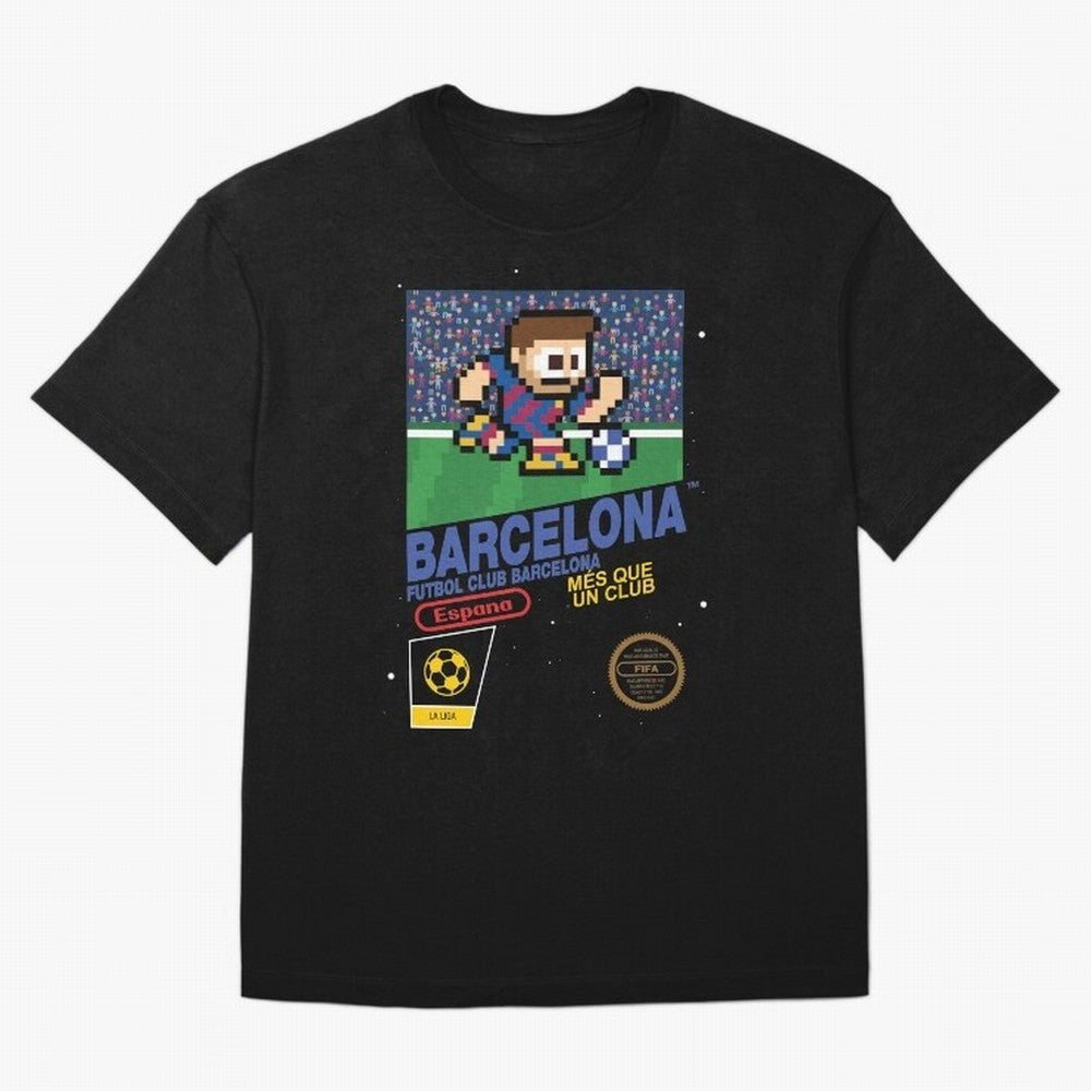 FC Barcelona (8-bit Football / Soccer Videogame Cart) Essential T-Shirt Bring a Vintage Feel to the FIFA World Cup 2026 Journey through Mbappe Highlights, France and Portugal Pride, Global Supporter Spirit, Legendary Goals, National Colors and