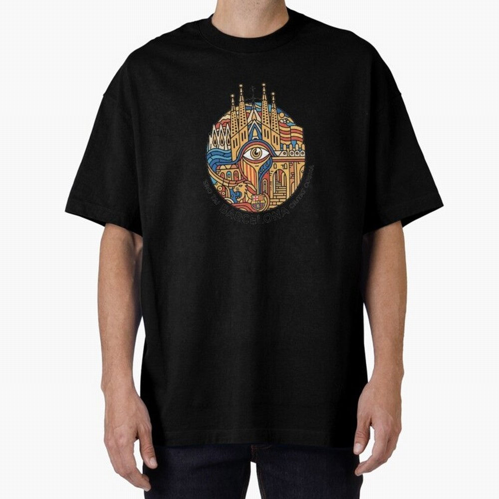 BARCELONA Oversized T-Shirt Upgrade FIFA World Cup 2026 for Fans of CR7 and England, Bringing Sports Nostalgia, International Competition, Famous Players and Unforgettable Victories; Great for Watch Parties, Sports Bars, Family Nights, Fan Clubs