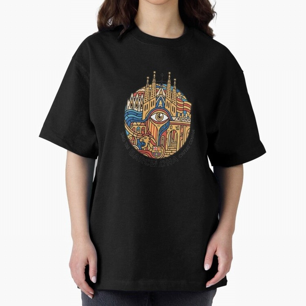 BARCELONA Oversized T-Shirt Upgrade FIFA World Cup 2026 for Fans of CR7 and England, Bringing Sports Nostalgia, International Competition, Famous Players and Unforgettable Victories; Great for Watch Parties, Sports Bars, Family Nights, Fan Clubs