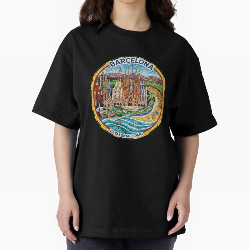 BARCELONA Oversized T-Shirt Capture Match Day Hype around FIFA World Cup 2026 USA Canada Mexico, Messi, CR7 and Mbappe, Argentina, France and Brazil, Game Day Rituals, Football Legends, Country Pride and the Road to the Final; Made for Collectors