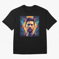 Lionel Messi Portrait Vector Art Classic T-Shirt Unlock Match Day Hype around FIFA World Cup 2026 USA Canada Mexico, Mbappe and Neymar, Spain and Netherlands, Champion Mindset, Group Stage Buzz, Knockout Tension and Passionate Fan Culture; Made for