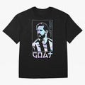 Lionel Messi Holographic Style Portrait art illustration Classic T-Shirt Feel the Roar of Match Day Hype around FIFA World Cup 2026, Messi and Cristiano Ronaldo, France and Portugal, Retro Football Energy, Iconic Rivalries, Trophy Chase Drama and
