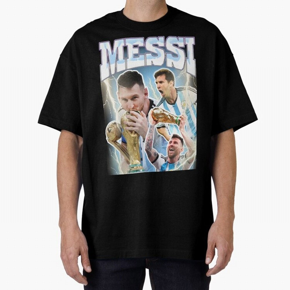 Messi Champion Vintage Retro Design Classic T-Shirt Bring International Match Energy to the FIFA World Cup 2026 USA Canada Mexico Journey through Neymar, Haaland and Cristiano Ronaldo Highlights, Portugal Pride, Football Passion, Legendary