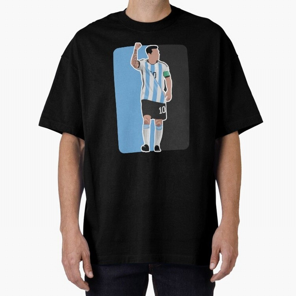 Messi World Cup 2022 Oversized T-Shirt Celebrate Football Heritage in FIFA World Cup 2026 USA Canada Mexico Inspired by CR7 and Messi, France Energy, Game Day Rituals, Football Legends, Country Pride and the Road to the Final; Perfect for People