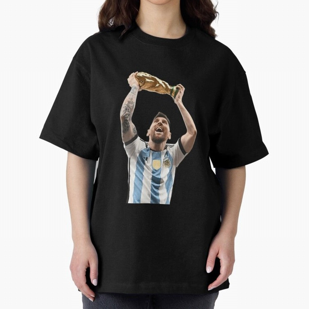 Lionel Messi Lifting The World Cup Essential T-Shirt Showcase FIFA World Cup 2026 Driven by CR7 and Messi, England and Germany Energy, Stadium Chants, National Pride, Trophy Dreams and Unforgettable Football Memories; Perfect for Fans, Collectors,