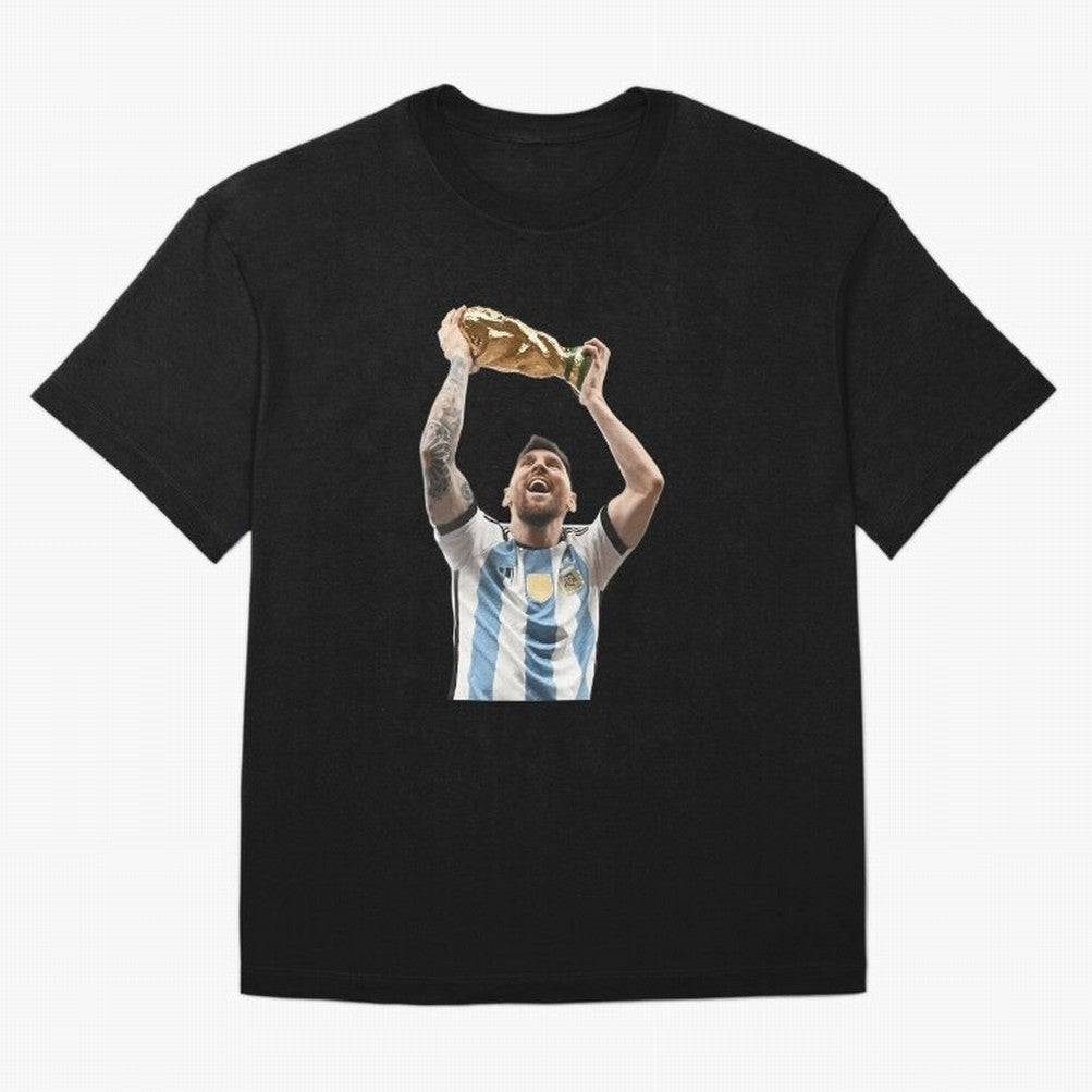 Lionel Messi Lifting The World Cup Essential T-Shirt Showcase FIFA World Cup 2026 Driven by CR7 and Messi, England and Germany Energy, Stadium Chants, National Pride, Trophy Dreams and Unforgettable Football Memories; Perfect for Fans, Collectors,
