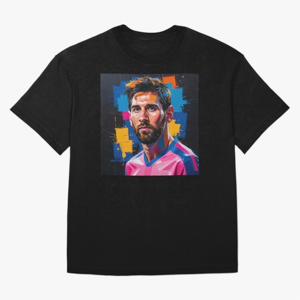 Vibrant Artistic Portrait of Lionel Messi (GOAT) - Digital painting (Version 4) Classic T-Shirt Celebrate National Team Dreams in Global Football Passion for FIFA World Cup 2026, Driven by Neymar, Haaland and Cristiano Ronaldo, Argentina and