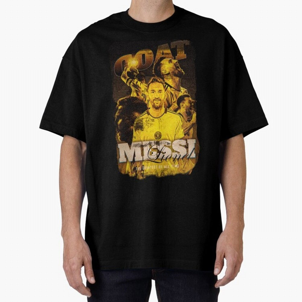 Messi The GOAT Oversized T-Shirt Get Ready for Match Day Hype around FIFA World Cup 2026 Group Stage, Mbappe and Neymar, France and Portugal, Vintage Soccer Flavor, Modern Football Stars, National Flags and Final Night Emotion; Perfect for People