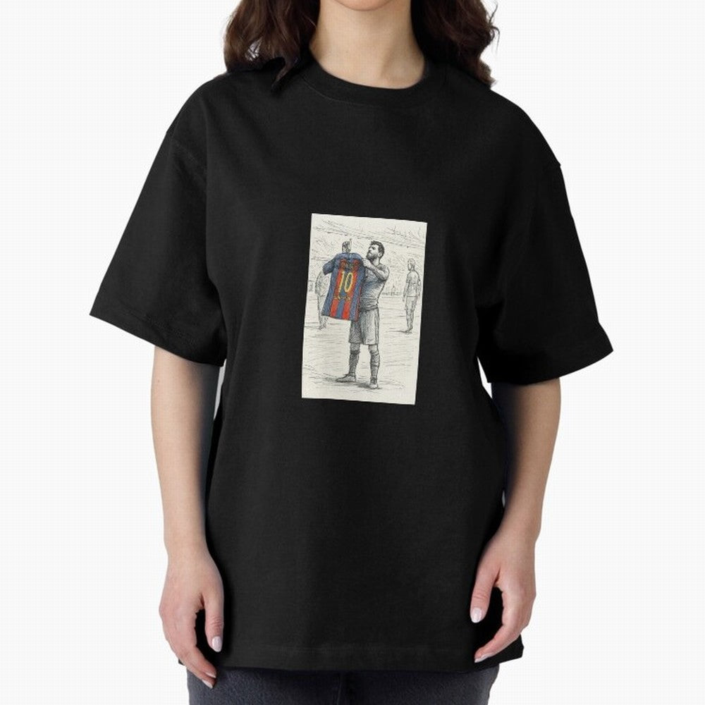 Lionel Messi Iconic Celebration Urban Sketch Classic T-Shirt Follow Global Football Passion for FIFA World Cup 2026 Group Stage, Made for Messi and Cristiano Ronaldo, England and Germany, Worldwide Fan Energy, Dramatic Goals, Stadium Lights and