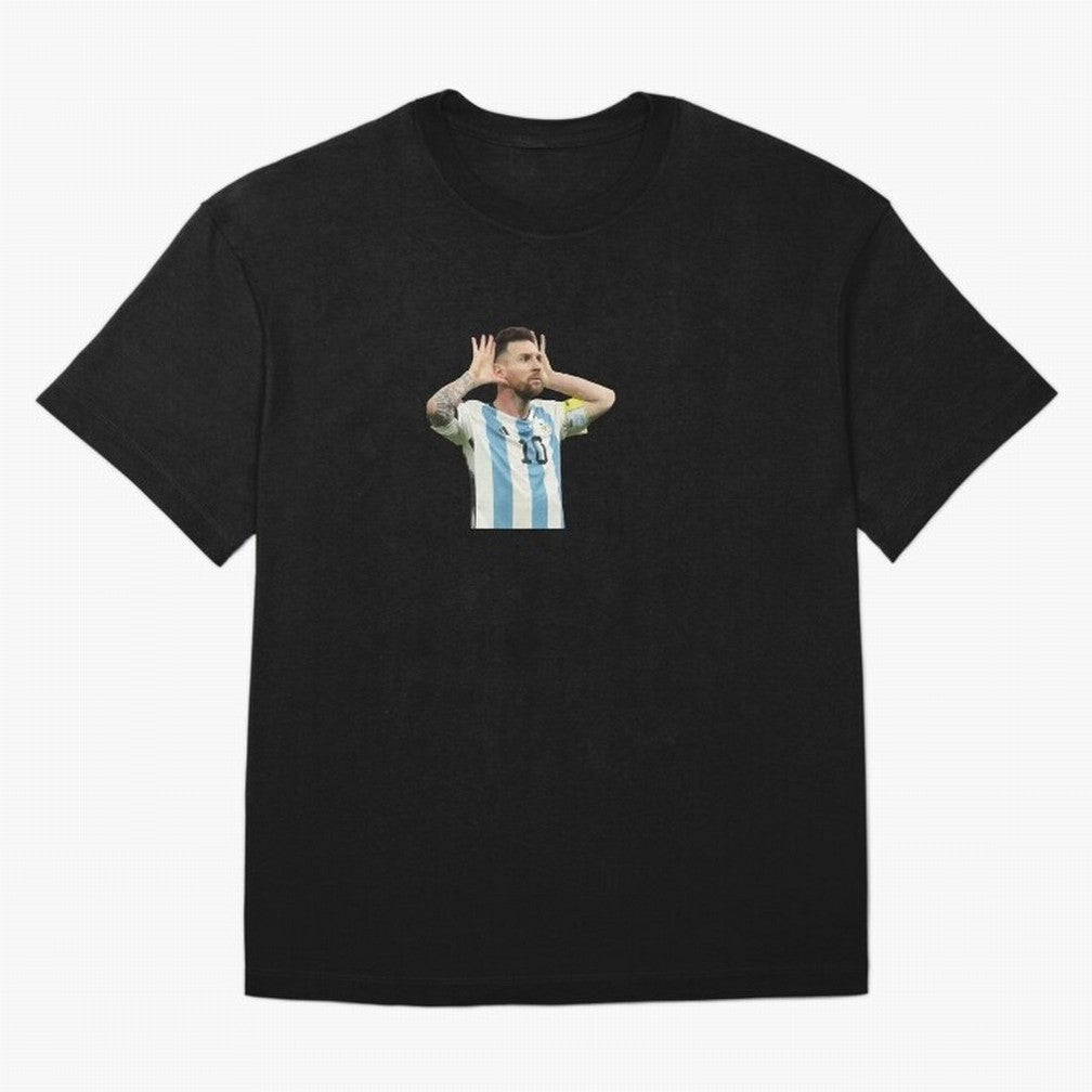Lionel Messi Argentina Celebration Sticker Oversized T-Shirt Represent Football Lovers during Match Day Hype around FIFA World Cup 2026, CR7 and Messi, France, Global Supporter Spirit, Legendary Goals, National Colors and Tournament Celebration;