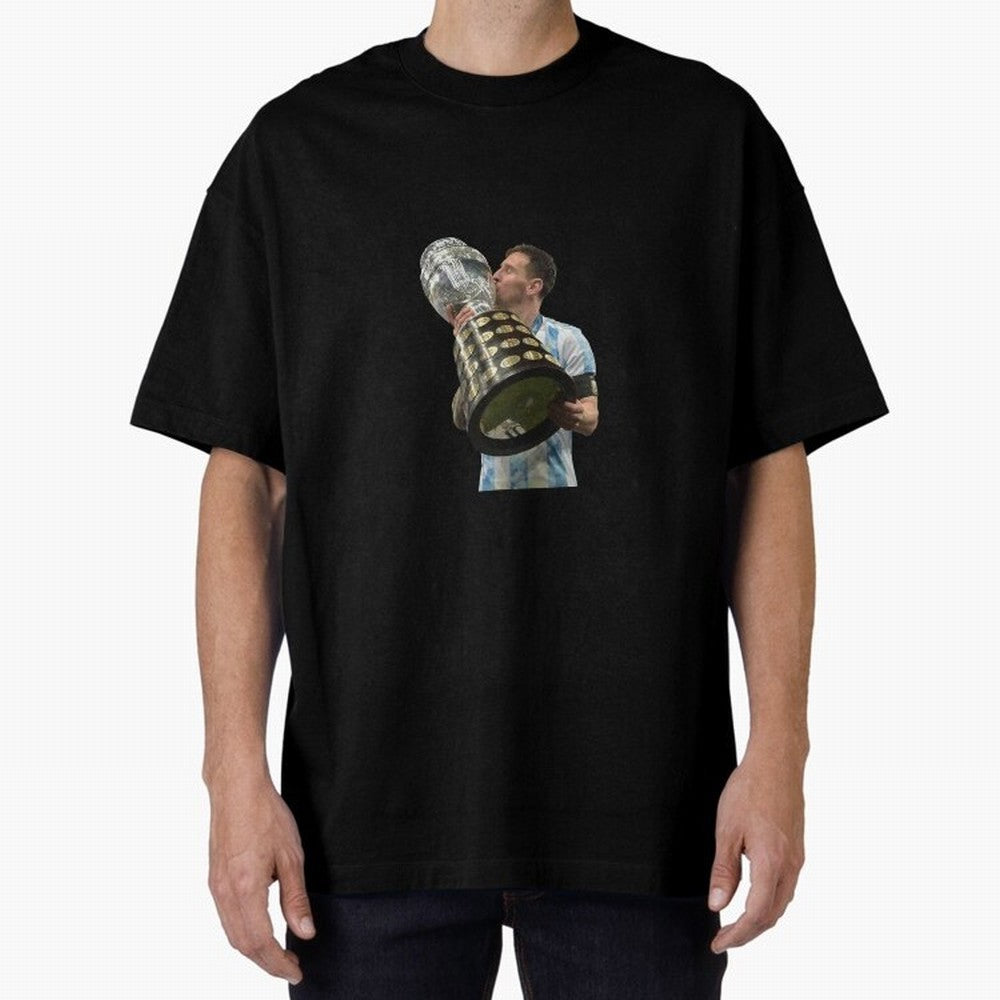 Messi Cup Oversized T-Shirt Relive FIFA World Cup 2026 Group Stage Spirit, with France, Haaland, Match Day Excitement, Supporter Culture, Golden Goals and Global Football Passion; Ideal for Football Dads, Football Moms, Friends, Collectors and Fans