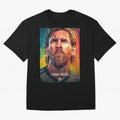 Lionel Messi Football Soccer Player Colorful Modern Portrait Classic T-Shirt Show Fan Pride Across FIFA World Cup 2026 USA Canada Mexico Celebrating Messi, Neymar and Mbappe, Argentina, France and Brazil Energy, Football Passion, Legendary