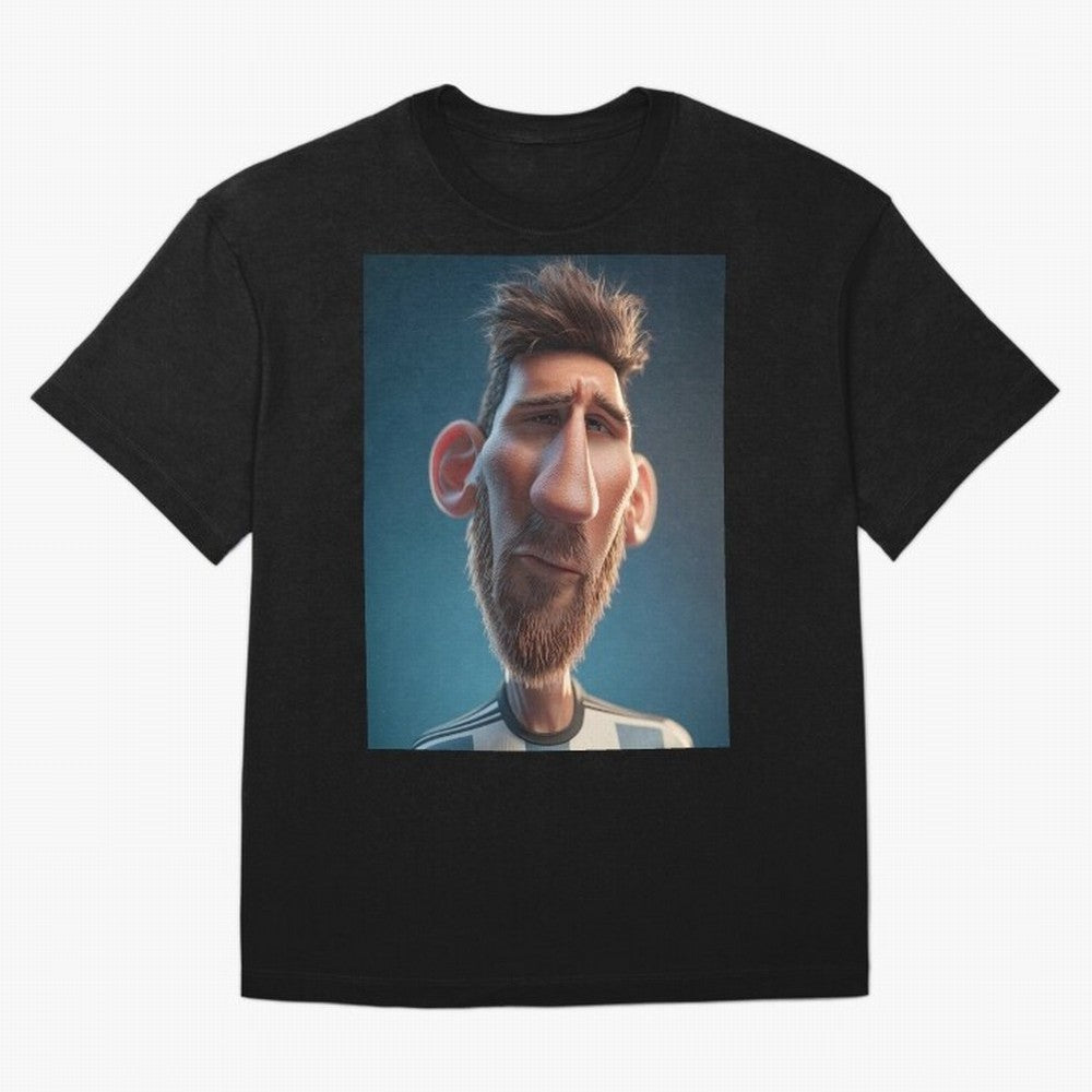 Lionel Messi Funny Soccer Cartoon Football Star Oversized T-Shirt Celebrate Classic Football Spirit in FIFA World Cup 2026 Group Stage Spirit, Featuring England, Haaland, Tournament Hype, Historic Matchups, Family Viewing Parties and Global Sports