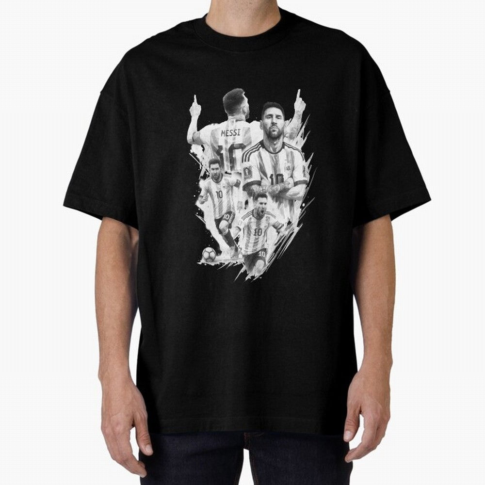 BLACK WHITE Lionel Messi watercolor illustration Classic T-Shirt Celebrate Global Passion for FIFA World Cup 2026 Group Stage Built around Haaland and Mbappe, Brazil Energy, Football Festival Excitement, Trophy Ambitions, Country Rivalries and Star