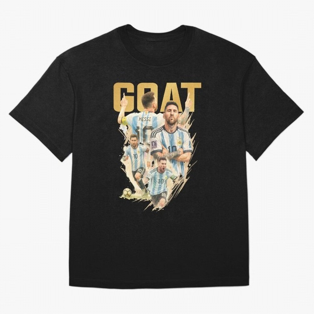 GOAT Lionel Messi watercolor illustration Oversized T-Shirt Refresh Global Football Passion for FIFA World Cup 2026 Group Stage, Centered on CR7, Argentina, Game Day Rituals, Football Legends, Country Pride and the Road to the Final; Built for