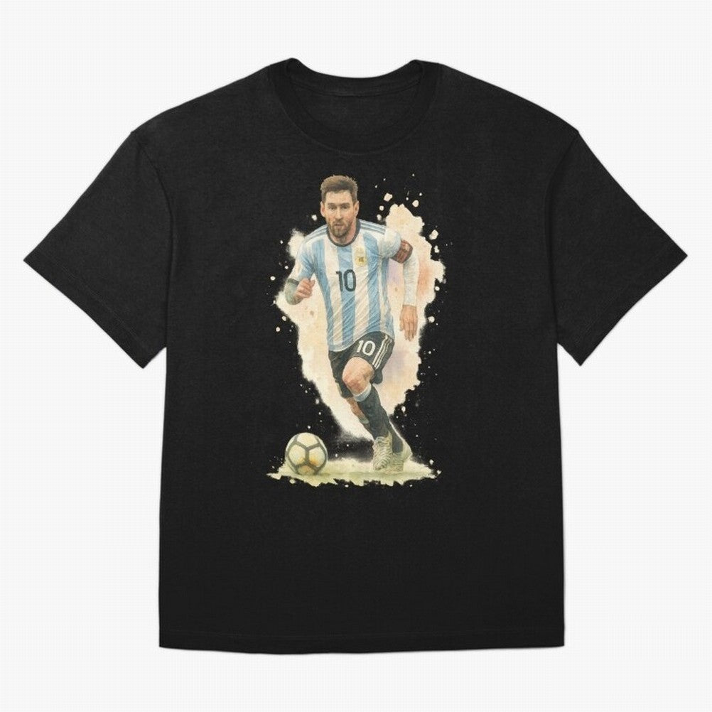 skills Lionel Messi watercolor illustration Classic T-Shirt Celebrate National Team Dreams in FIFA World Cup 2026 Group Stage for Fans of Messi and Germany, Bringing Soccer Culture, Superstar Moments, National Team Dreams and Competitive Fire;
