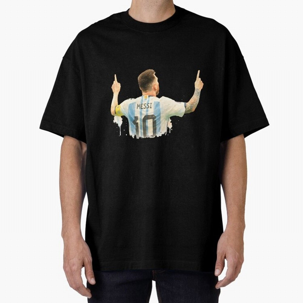 celebration Lionel Messi watercolor illustration Classic T-Shirt Support FIFA World Cup 2026 USA Canada Mexico for Fans of Cristiano Ronaldo and Argentina, France and Brazil, Bringing Global Supporter Spirit, Legendary Goals, National Colors and