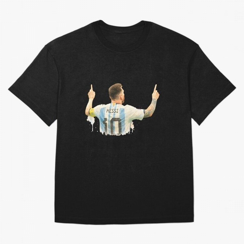 celebration Lionel Messi watercolor illustration Classic T-Shirt Support FIFA World Cup 2026 USA Canada Mexico for Fans of Cristiano Ronaldo and Argentina, France and Brazil, Bringing Global Supporter Spirit, Legendary Goals, National Colors and