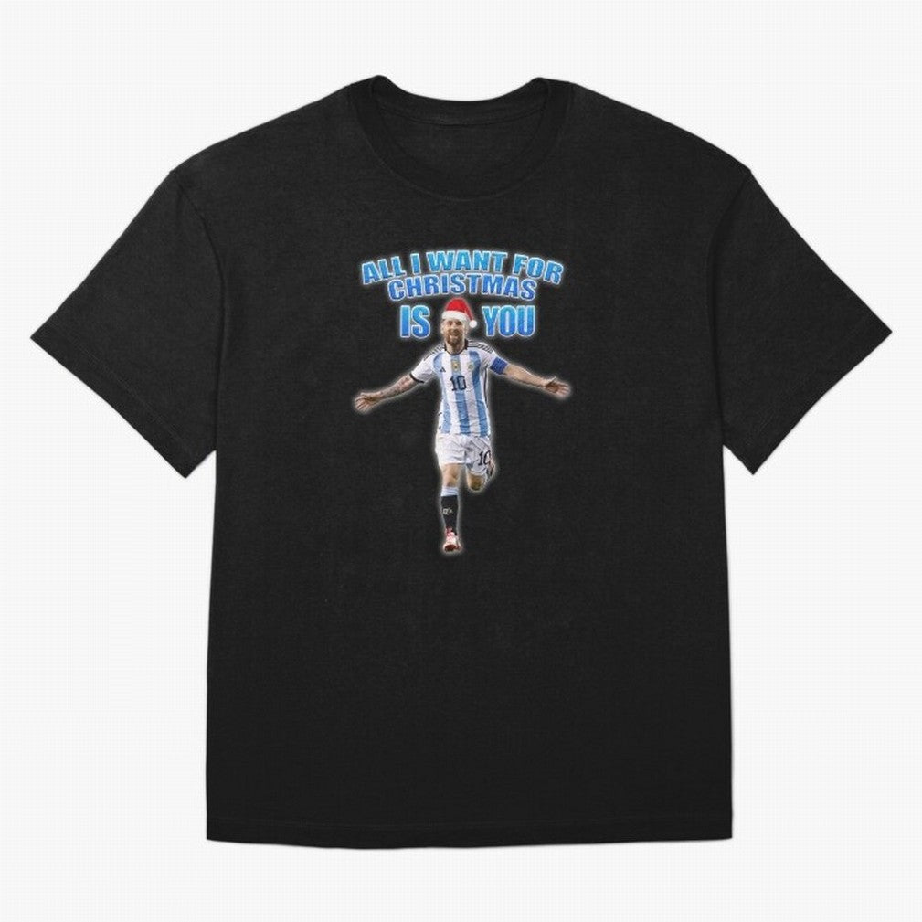 Lionel Messi Christmas Santa Claus Football Gift Oversized T-Shirt Join the Global Buzz around FIFA World Cup 2026 Group Stage Made for Messi and Cristiano Ronaldo, Brazil Energy, Stadium Chants, National Pride, Trophy Dreams and Unforgettable