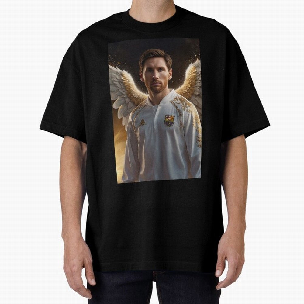 Lionel Messi An Ange Oversized T-Shirt Back Your Heroes with FIFA World Cup 2026 Group Stage for Fans of Messi, Neymar and Mbappe and Netherlands, Bringing Soccer Culture, Superstar Moments, National Team Dreams and Competitive Fire; Perfect for