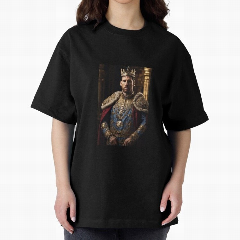 Lionel Messi, the king Oversized T-Shirt Feel International Energy from FIFA World Cup 2026 Group Stage Celebrating Mbappe, England and Germany Energy, Champion Mindset, Group Stage Buzz, Knockout Tension and Passionate Fan Culture; Perfect for