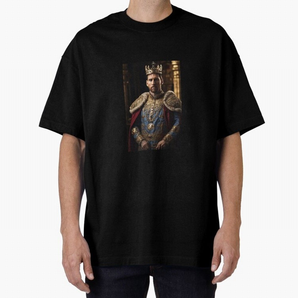 Lionel Messi, the king Oversized T-Shirt Feel International Energy from FIFA World Cup 2026 Group Stage Celebrating Mbappe, England and Germany Energy, Champion Mindset, Group Stage Buzz, Knockout Tension and Passionate Fan Culture; Perfect for