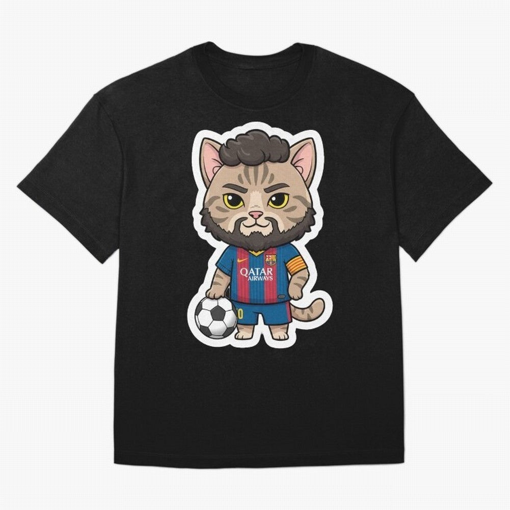 Fcb - Fc Barcelona | Cute Cat Messi with Jersey Barcelona Classic T-Shirt Enjoy the FIFA World Cup 2026 USA Canada Mexico Journey through Cristiano Ronaldo Highlights, England, France and Netherlands Pride, Classic Soccer Heritage, Championship