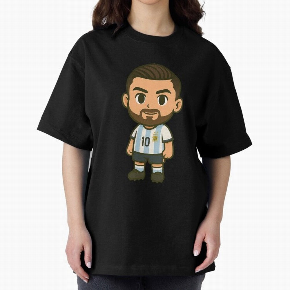 Lionel Messi Cartoon Art Argentina Classic T-Shirt Step into FIFA World Cup 2026 USA Canada Mexico Spirit, Filled with Portugal, Spain and Germany, Messi and Cristiano Ronaldo, Football Festival Excitement, Trophy Ambitions, Country Rivalries and