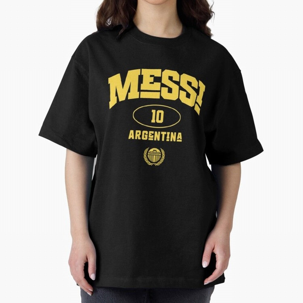 Messi 10: Yellow Text Soccer Legend T-shirt Active T-Shirt Celebrate Global Football Passion for FIFA World Cup 2026 Group Stage, Built around Mbappe and Neymar, Germany, Game Day Rituals, Football Legends, Country Pride and the Road to the Final;