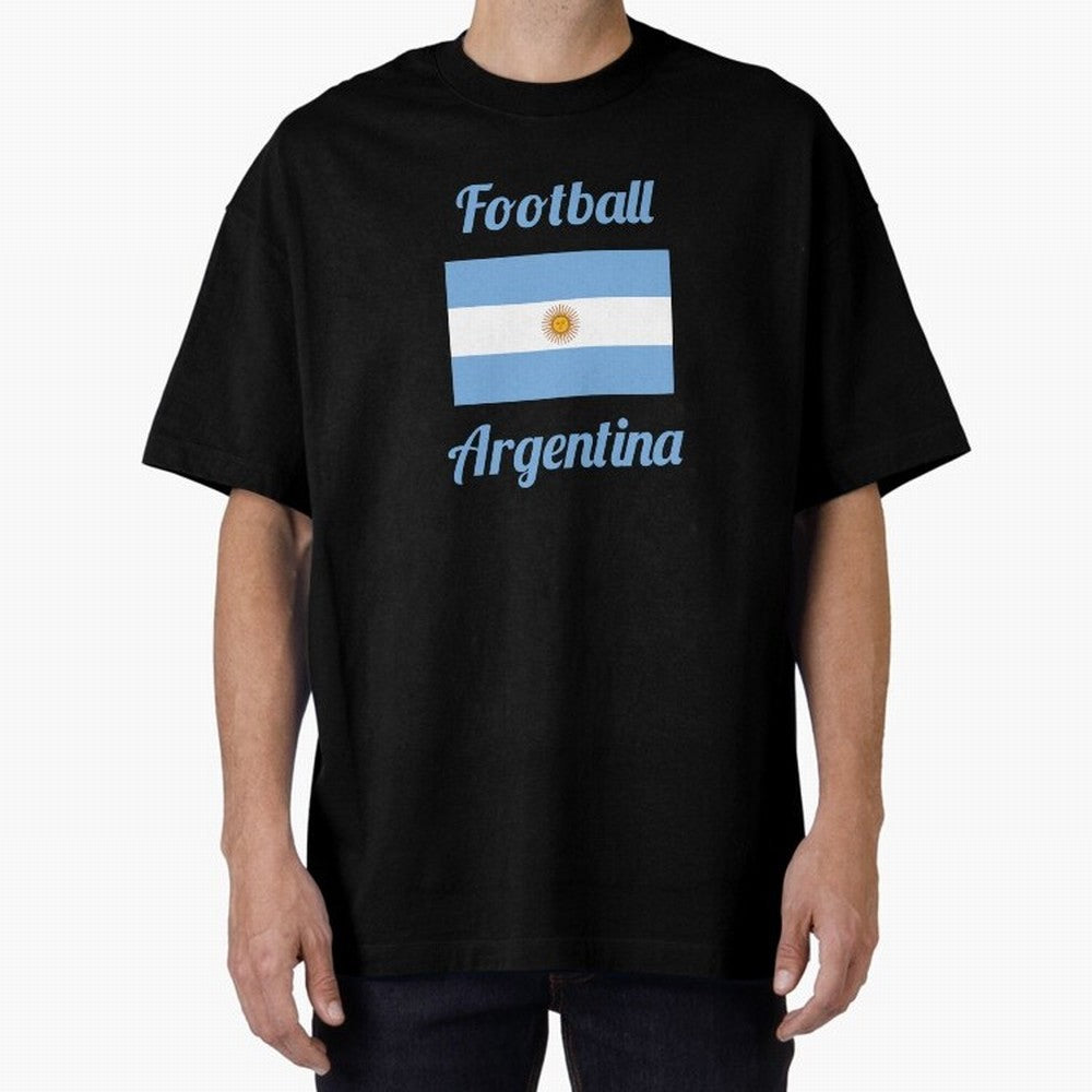 Argentina Football Flag ¨C Albiceleste Soccer Supporter Classic T-Shirt Support Iconic Players in FIFA World Cup 2026 USA Canada Mexico Centered on Neymar, Portugal, Spain and Germany Energy, Goal Celebration Energy, Supporter Heritage, Football