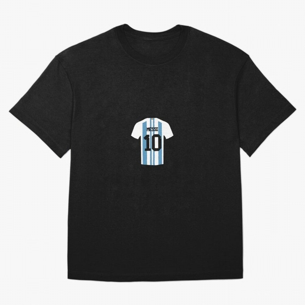 Lionel Messi Number 10 Jersey Illustration Classic T-Shirt Show Fan Pride Across Match Day Hype around FIFA World Cup 2026 Group Stage, Messi, Neymar and Mbappe, Argentina, France and Brazil, Worldwide Fan Energy, Dramatic Goals, Stadium Lights and