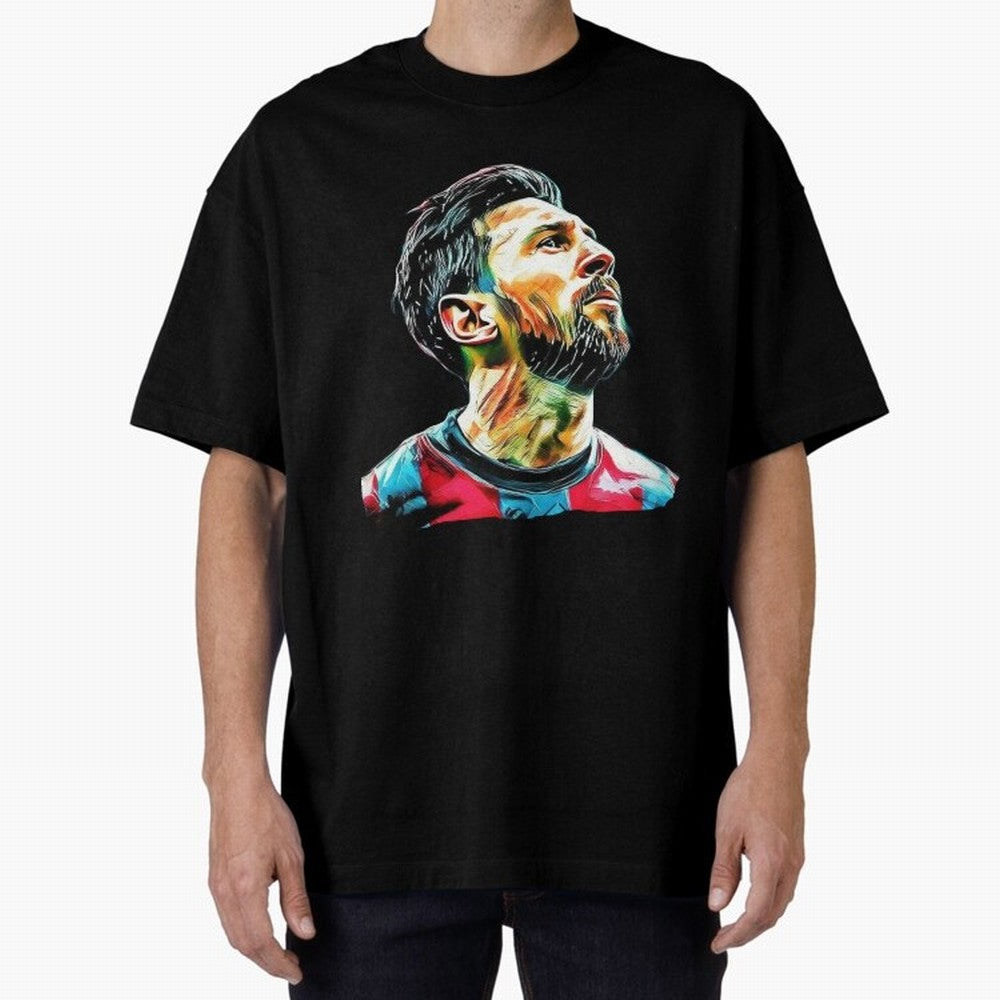 Messi Oversized T-Shirt Feel FIFA World Cup 2026 for Fans of Neymar and France, Bringing Sports Nostalgia, International Competition, Famous Players and Unforgettable Victories; Ideal for Passionate Fans Who Love Underdog Stories, Superstar Goals