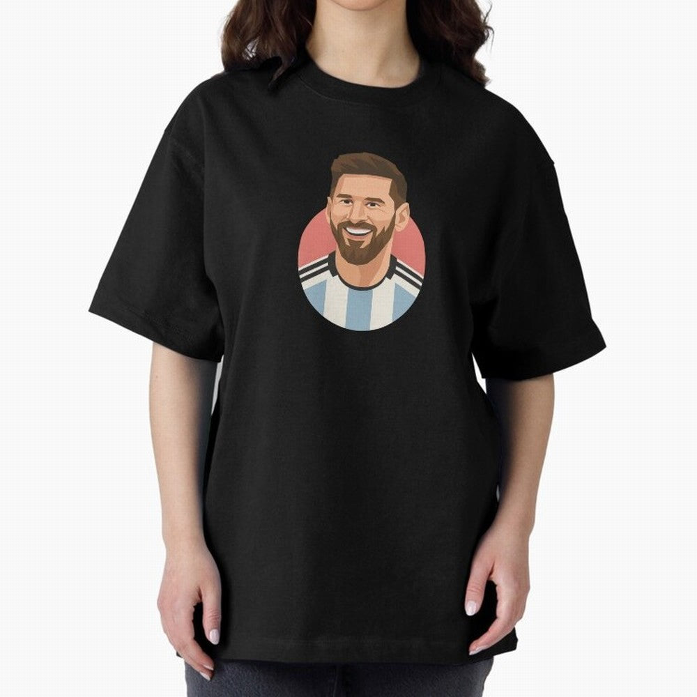 Messi Oversized T-Shirt Make Every Kick Count in FIFA World Cup 2026 Group Stage Celebrating Mbappe, France and Portugal Energy, Football Passion, Legendary Performances, Festival Vibes and Supporter Community; Perfect for Supporters Who Want Bold