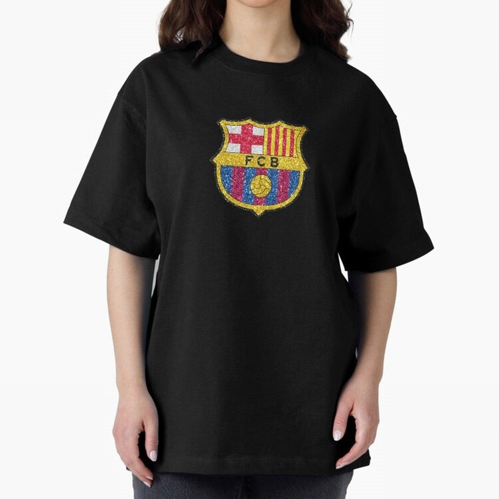 barca glitter logo Oversized T-Shirt Bring Legendary Rivalry Energy to the FIFA World Cup 2026 Journey through Neymar Highlights, France Pride, Tournament Hype, Historic Matchups, Family Viewing Parties and Global Sports Pride; Great for Supporters