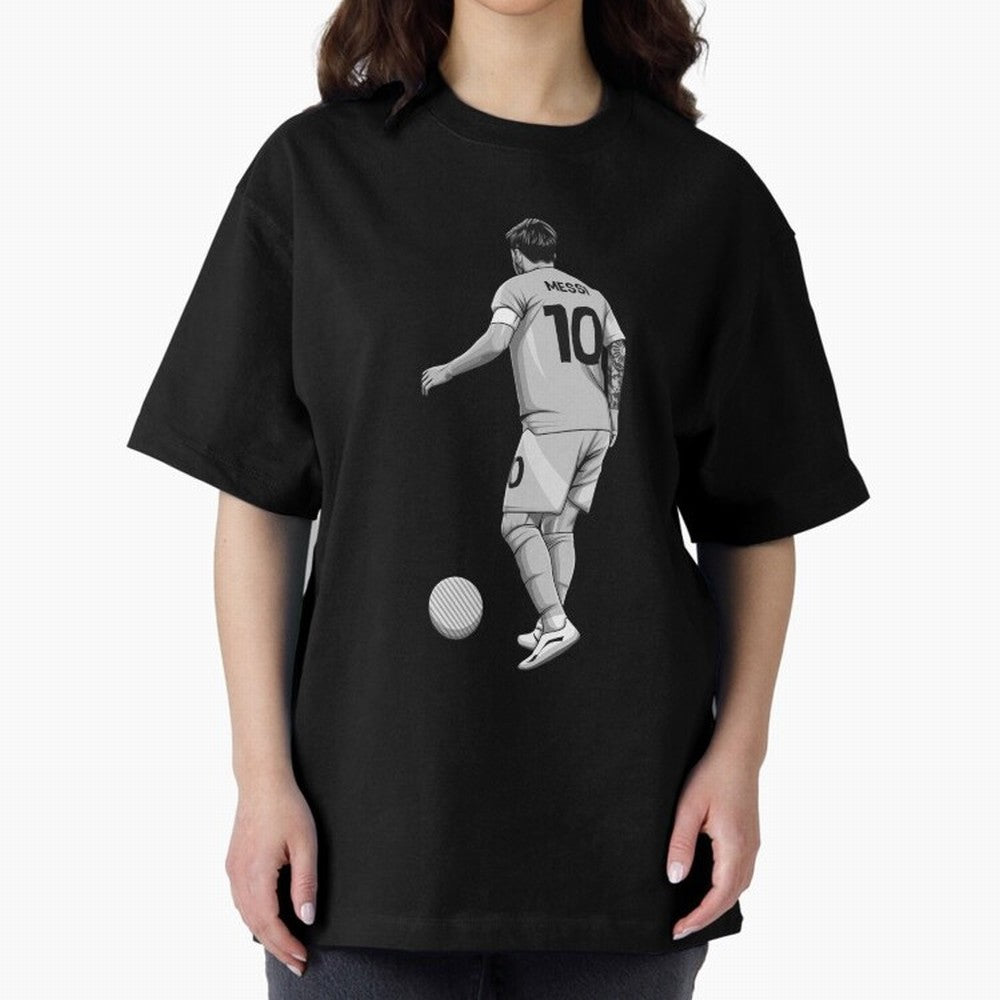 Lionel Messi Black and White Version Classic T-Shirt Make Every Kick Count in FIFA World Cup 2026 for Fans of Messi and Cristiano Ronaldo and Portugal, Bringing Goal Celebration Energy, Supporter Heritage, Football Icons and Worldwide Tournament