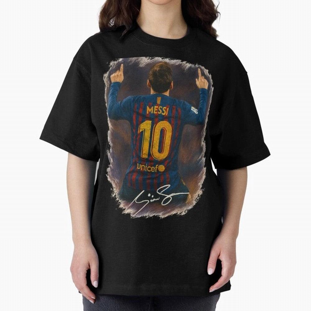 Lionel Messi Barcelona Tribute ¨C Iconic Number 10 Celebration Art Print Classic T-Shirt Show Your Tournament Heart for FIFA World Cup 2026 Spirit, Centered on England, France and Netherlands, Messi, CR7 and Mbappe, Match Day Excitement, Supporter