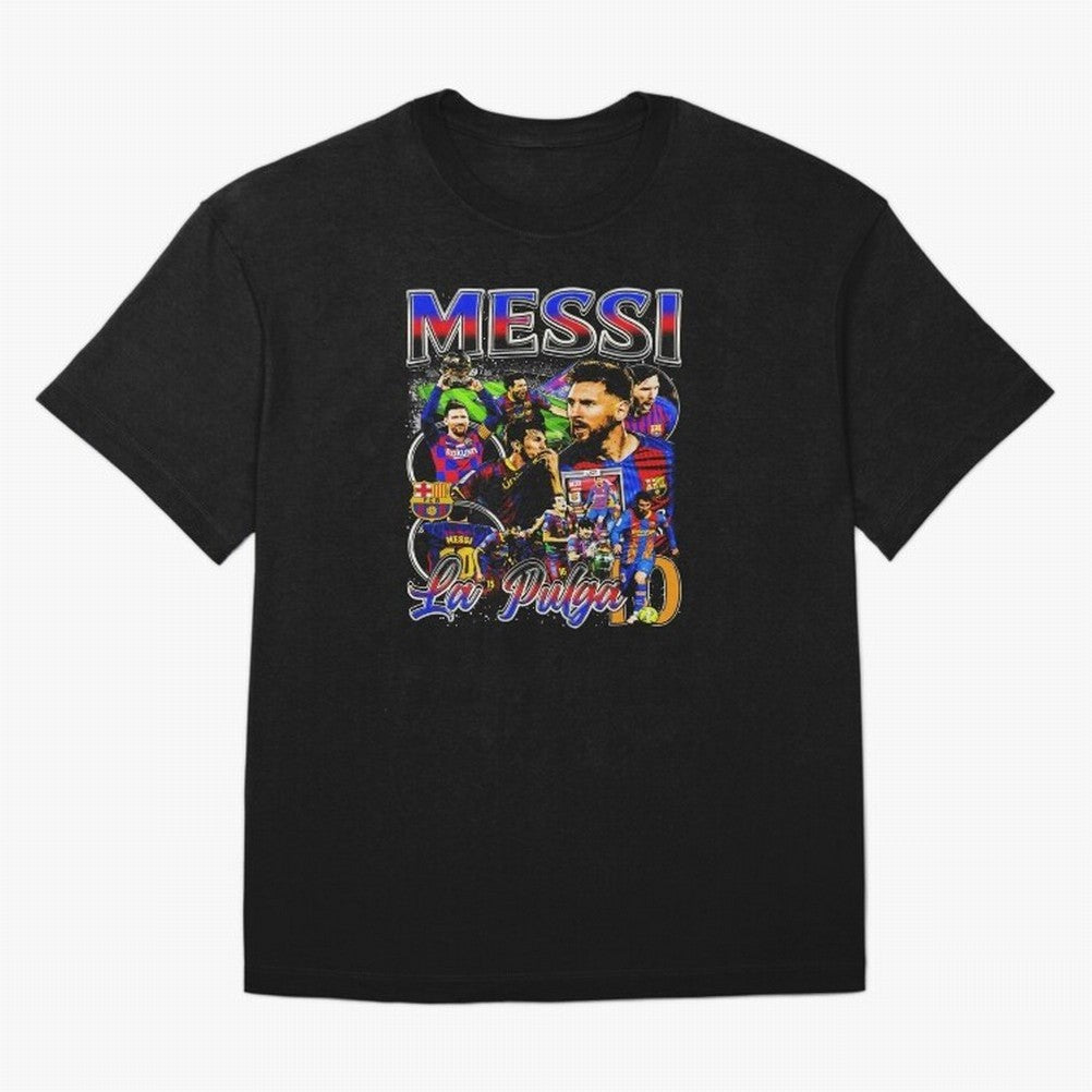 Lionel Messi La Pulga Oversized T-Shirt Celebrate the Stars of Global Football Passion for FIFA World Cup 2026 USA Canada Mexico, with Neymar, Argentina, Goal Celebration Energy, Supporter Heritage, Football Icons and Worldwide Tournament Joy; Made