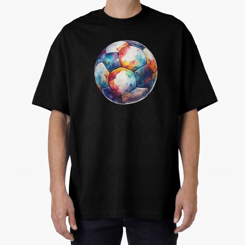 Football Soccer Ball Watercolor Illustration Drawing Classic T-Shirt Fuel FIFA World Cup 2026 for Fans of Haaland and England, Bringing Vintage Soccer Flavor, Modern Football Stars, National Flags and Final Night Emotion; Made for Collectors Who