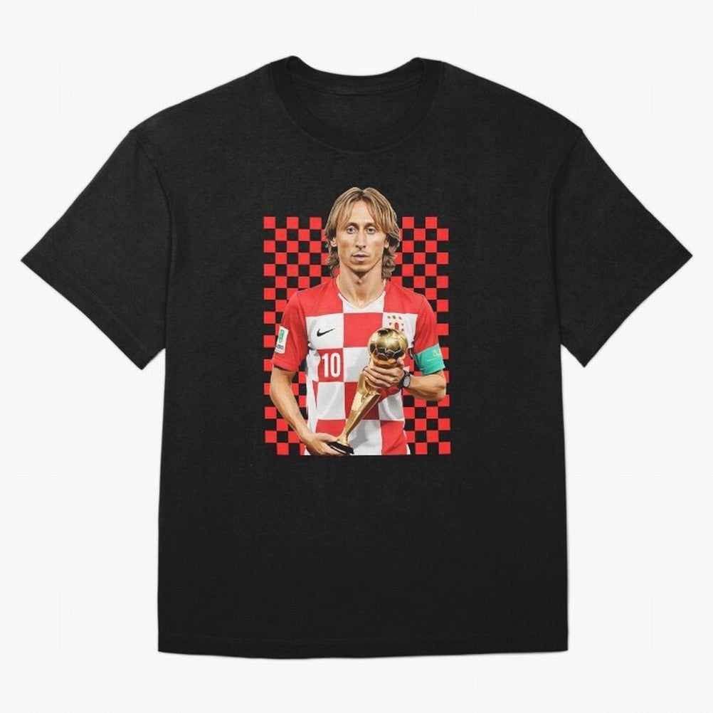 Luka Modric Ballon d'Or Graphic Essential T-Shirt Enjoy FIFA World Cup 2026 Group Stage Spirit, Filled with Spain, Neymar, Haaland and Cristiano Ronaldo, Goal Celebration Energy, Supporter Heritage, Football Icons and Worldwide Tournament Joy;