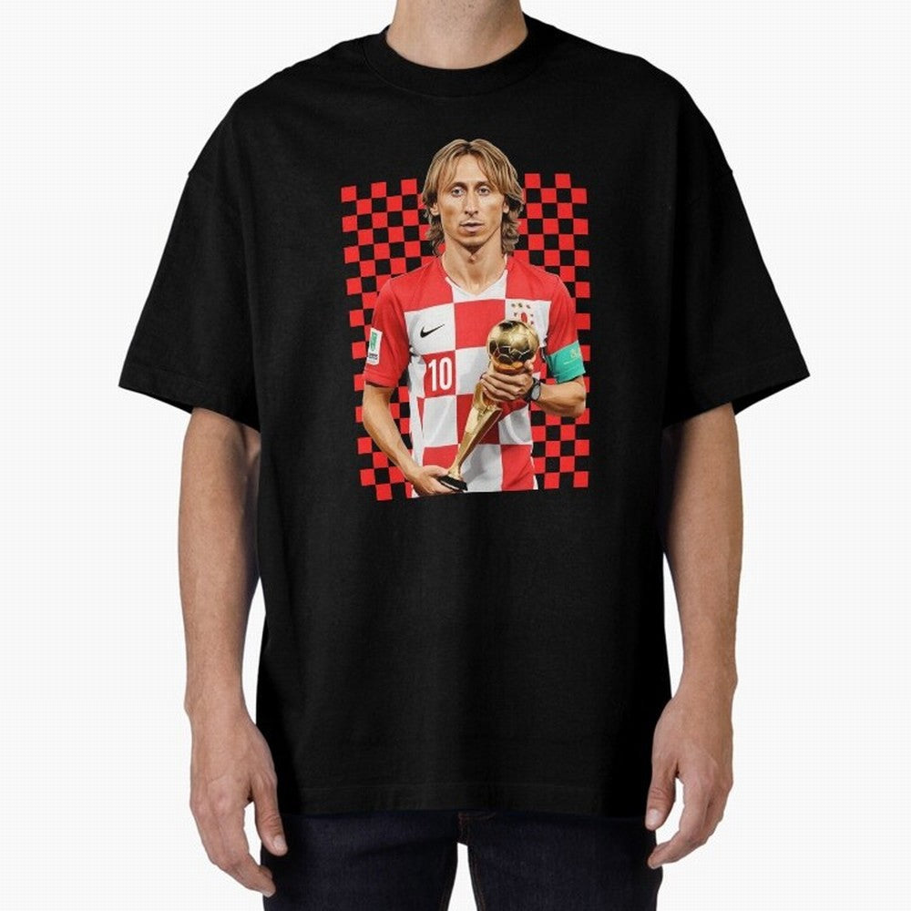 Luka Modric Ballon d'Or Graphic Essential T-Shirt Enjoy FIFA World Cup 2026 Group Stage Spirit, Filled with Spain, Neymar, Haaland and Cristiano Ronaldo, Goal Celebration Energy, Supporter Heritage, Football Icons and Worldwide Tournament Joy;