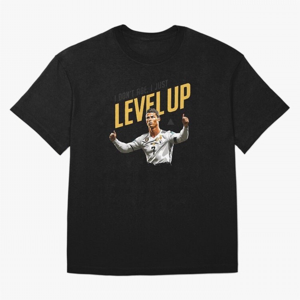 Cristiano Ronaldo Levels Up Essential T-Shirt Represent Match Day Hype around FIFA World Cup 2026 USA Canada Mexico, CR7 and Messi, Germany, Tournament Hype, Historic Matchups, Family Viewing Parties and Global Sports Pride; Great for Supporters