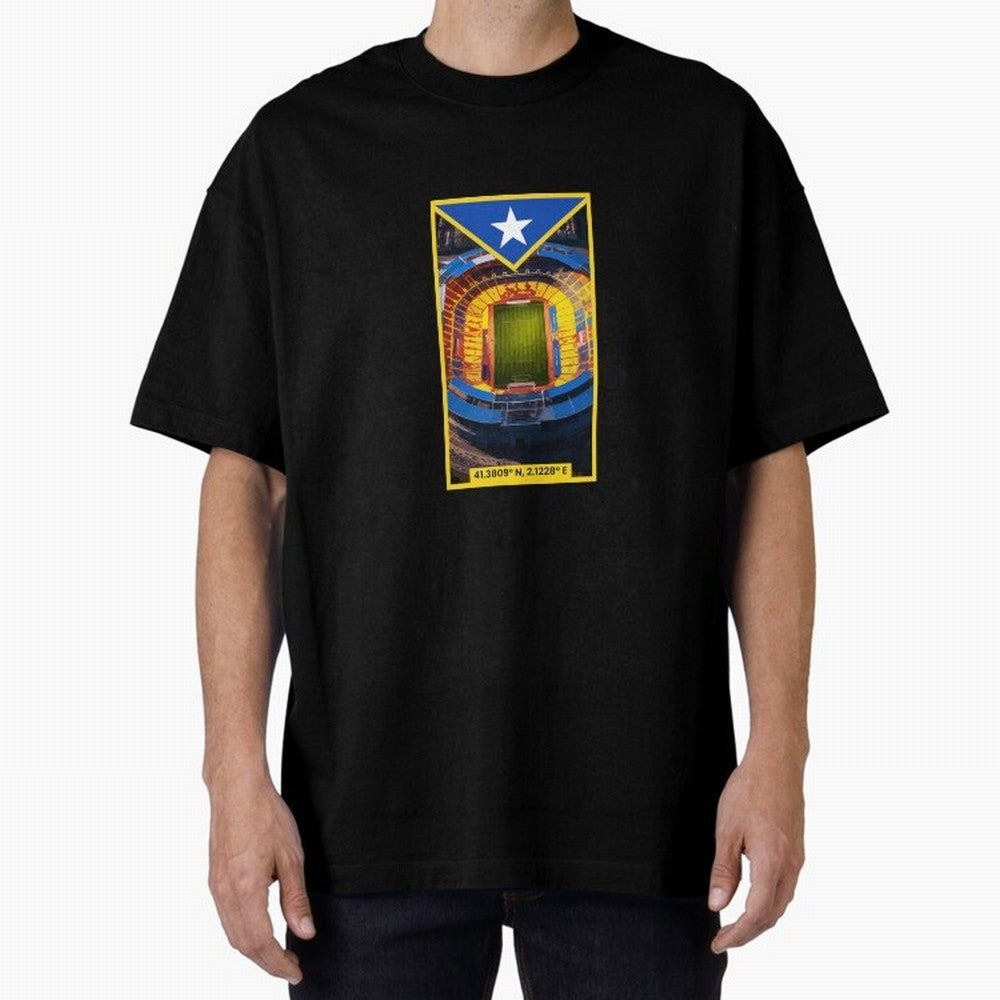 Barcelona Stadium Coordinates Graphic Essential T-Shirt Capture Stadium Memories from FIFA World Cup 2026 Group Stage Celebrating Messi, Neymar and Mbappe, England, France and Netherlands Energy, Champion Mindset, Group Stage Buzz, Knockout Tension
