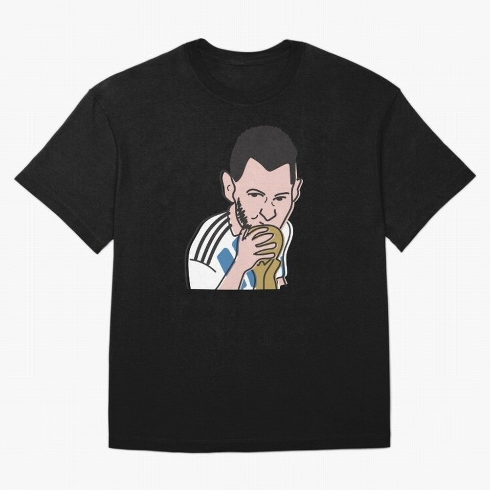 Lionel Messi in Weirdtual Reality Oversized T-Shirt Discover Global Football Passion for FIFA World Cup 2026 Group Stage, Connected to Messi, Neymar and Mbappe, Brazil, Portugal and Argentina, Tournament Hype, Historic Matchups, Family Viewing
