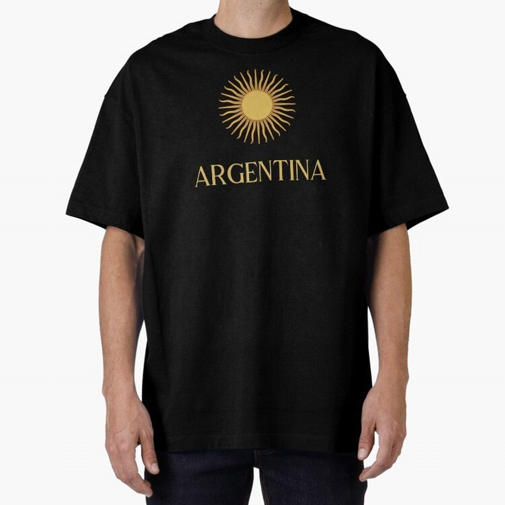 Argentina Gold Oversized T-Shirt Feel the Heartbeat of the FIFA World Cup 2026 Group Stage Journey through Neymar, Haaland and Cristiano Ronaldo Highlights, Portugal Pride, Supporter Pride, Iconic Celebrations, Legendary Names and Global Match Day